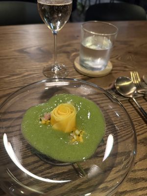 Pickled papaya and gazpacho   at natuRe waikiki in Honolulu