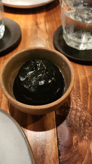 Black garlic sauce was very good. at natuRe waikiki in Honolulu