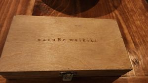 You know it's about be expensive when your bill comes in its own box. at natuRe waikiki in Honolulu