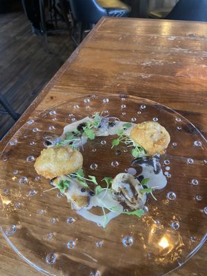 Mushroom dish from preset menu  at natuRe waikiki in Honolulu