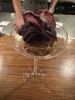 Purple Sweet Potato Mont Blanc  at natuRe waikiki in Honolulu