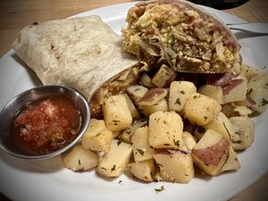 Breakfast Burrito w/ Red Potatoes   at Biscuits Cafe in Surprise