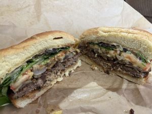 Soul Survivor Burger  at Trap Vegan in Detroit