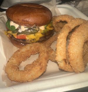 “ da beef “  at Trap Vegan in Detroit
