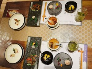 Degustation menu   at Tingxiyuan Vegetarian Life Beauty Tea House in Changsha