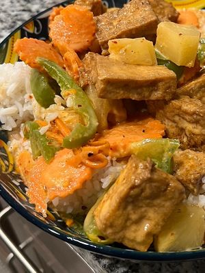 The tofu is perfect consistency, can many many spice levels 🌶️  at Pad Thai in Asheville