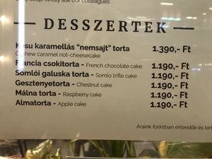 These are the cakes  at Vegan Garden Budapest in Budapest