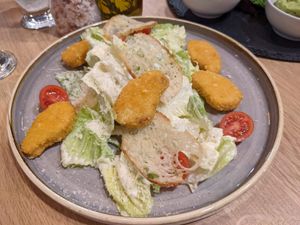 Caesar salad at Vegan Garden Budapest in Budapest
