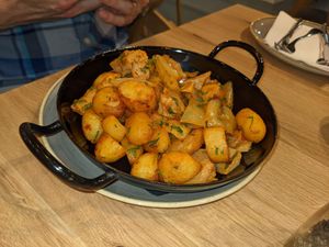 Brasov style vegan chicken at Vegan Garden Budapest in Budapest