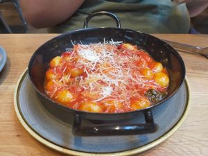 Gnocchi (delicious) at Vegan Garden Budapest in Budapest