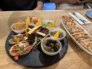 “Starter Plate for 2” - Flavorful, big, delicious!  at Vegan Garden Budapest in Budapest