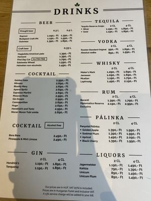 drinks  at Vegan Garden Budapest in Budapest