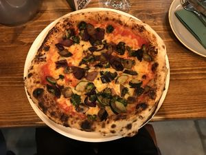Vegan garden pizza  at Vegan Garden Budapest in Budapest