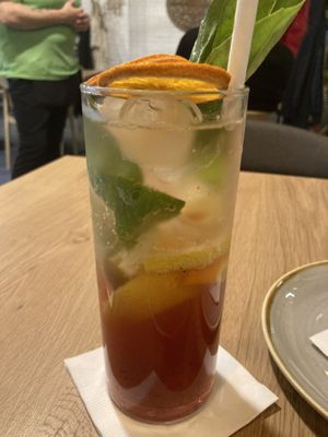 Strawberry basil lemonade   at Vegan Garden Budapest in Budapest