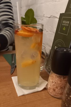 I think this was some kind of lemonade, it was ok😄 at Vegan Garden Budapest in Budapest