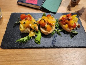 Bruscetta at Vegan Garden Budapest in Budapest