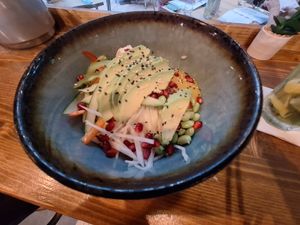 Poke Bowl (is bigger than it looks on the foto!) at Vegan Garden Budapest in Budapest