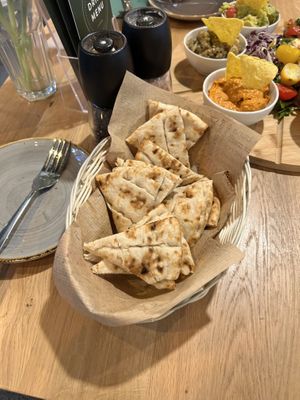 Pitta for dipping   at Vegan Garden Budapest in Budapest