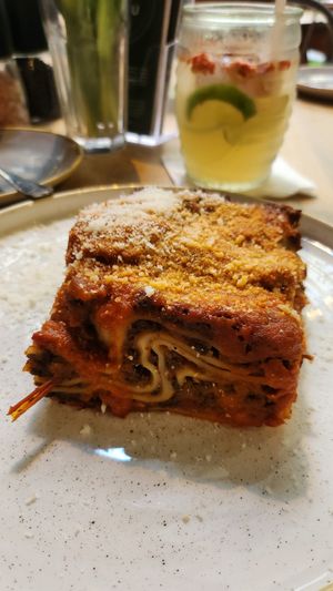 Lasagna with soy ragout at Vegan Garden Budapest in Budapest