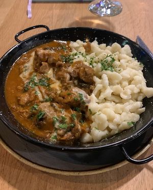Mushroom stew   at Vegan Garden Budapest in Budapest