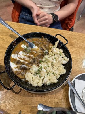 Mushroom stew  at Vegan Garden Budapest in Budapest