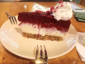 Cake at Vegan Garden Budapest in Budapest