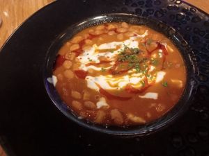 Beans stew goulash at Vegan Garden Budapest in Budapest