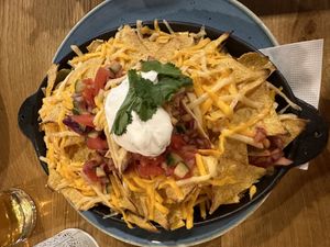 Nachos 8/10 with a bit to much vegan Cheese (not melted)  at Vegan Garden Budapest in Budapest