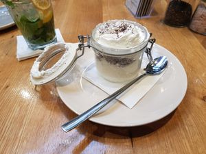 Poppy seed desserf at Vegan Garden Budapest in Budapest