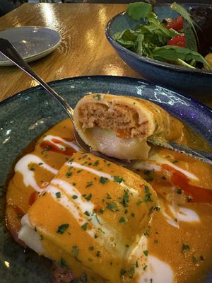 Stuffed with soy meat  at Vegan Garden Budapest in Budapest