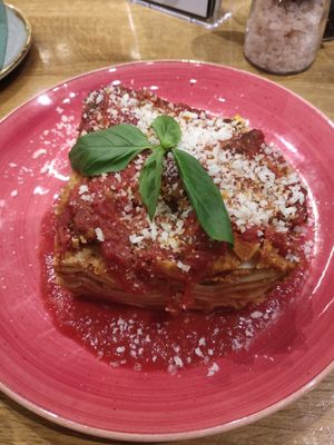 Lasagna at Vegan Garden Budapest in Budapest