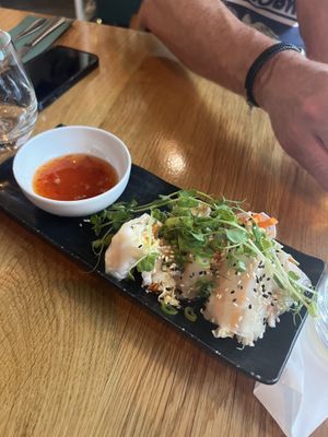 Summer rolls   at Vegan Garden Budapest in Budapest