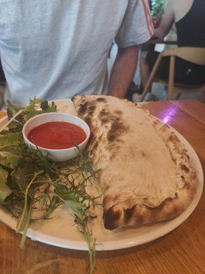 Calzone at Vegan Garden Budapest in Budapest