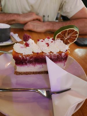 Cheesecake at Vegan Garden Budapest in Budapest