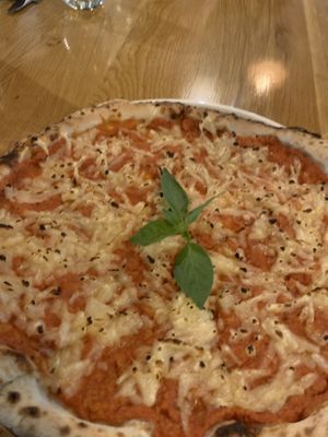 Vegan pizza   at Vegan Garden Budapest in Budapest