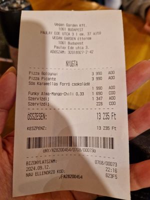  at Vegan Garden Budapest in Budapest