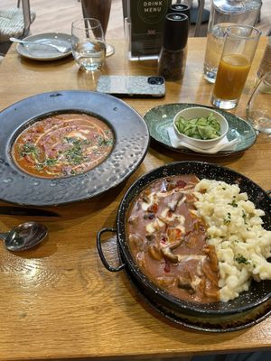 Goulash and paprikash  at Vegan Garden Budapest in Budapest