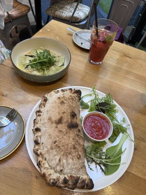 Calzone & tortellini  at Vegan Garden Budapest in Budapest