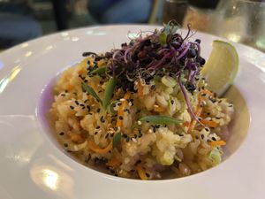 Tofu risotto  at Vegan Garden Budapest in Budapest