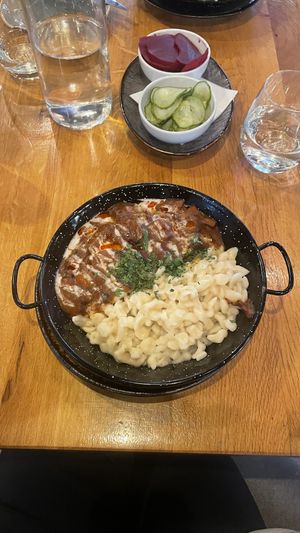 Mushroom paprikas (typical)  at Vegan Garden Budapest in Budapest