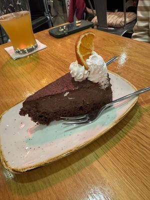 Chocolate orange mousse cake   at Vegan Garden Budapest in Budapest
