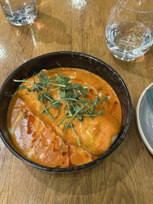 Hungarian meat pancake  at Vegan Garden Budapest in Budapest