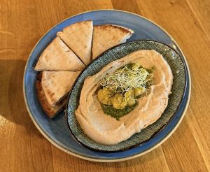 Cashew hummus, heavenly  at Vegan Garden Budapest in Budapest