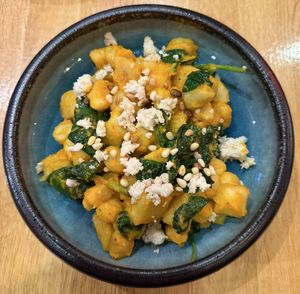 Pumpkin Gnocchi, absolutely delicious  at Vegan Garden Budapest in Budapest
