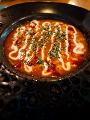 Hungarian Bean goulash  at Vegan Garden Budapest in Budapest