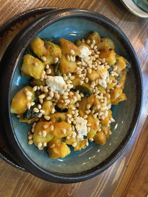 pumpkin gnocchi  at Vegan Garden Budapest in Budapest