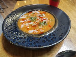 Goulash soup is amazing at Vegan Garden Budapest in Budapest