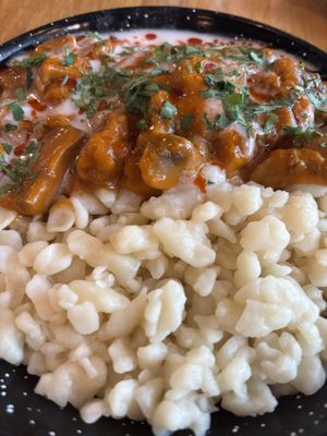 This was the mushroom dish  at Vegan Garden Budapest in Budapest