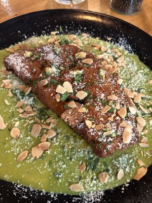 Cauliflower steak - yum!  at Vegan Garden Budapest in Budapest