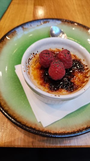 Creme brüleé at Vegan Garden Budapest in Budapest